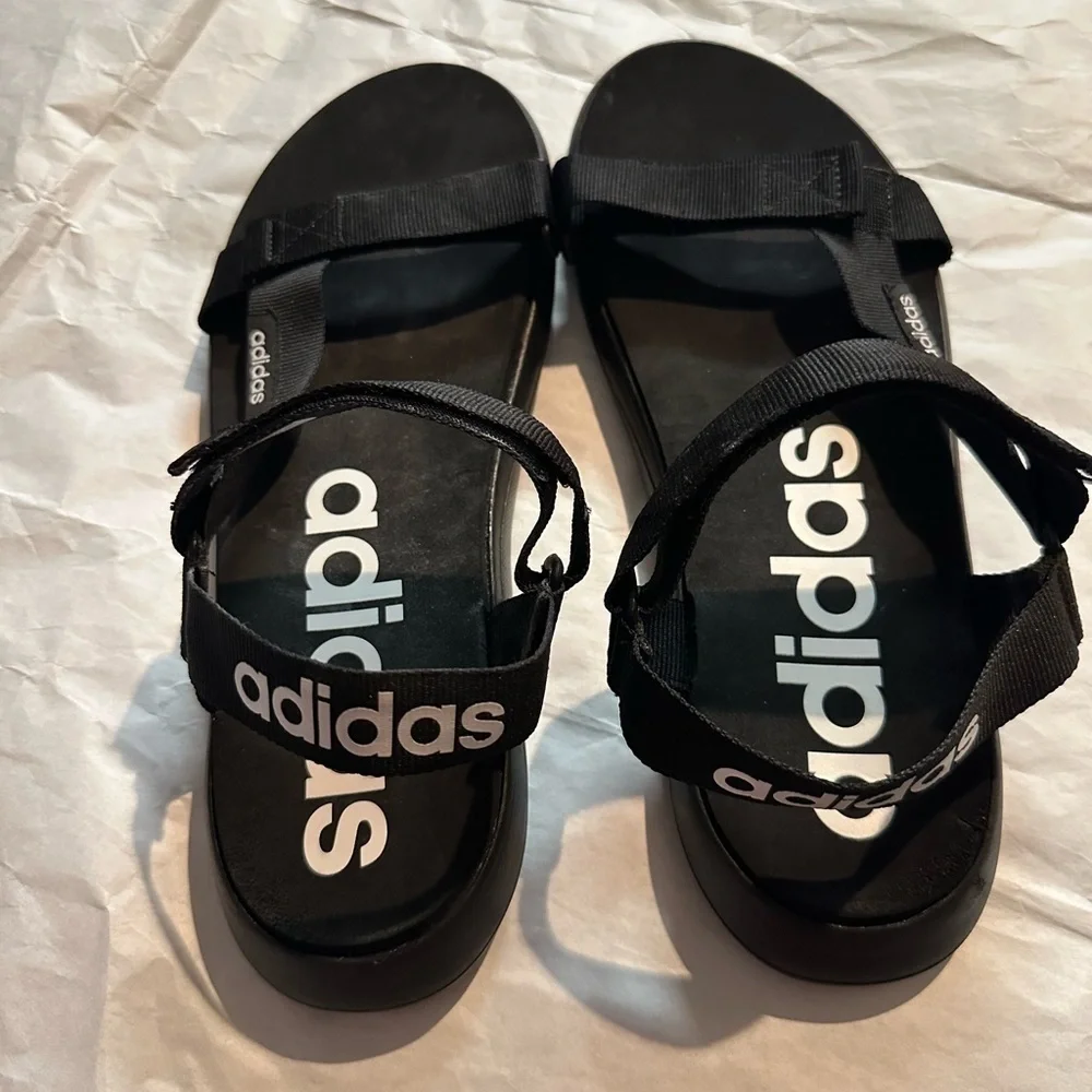Adidas Black Adjustable Sandals